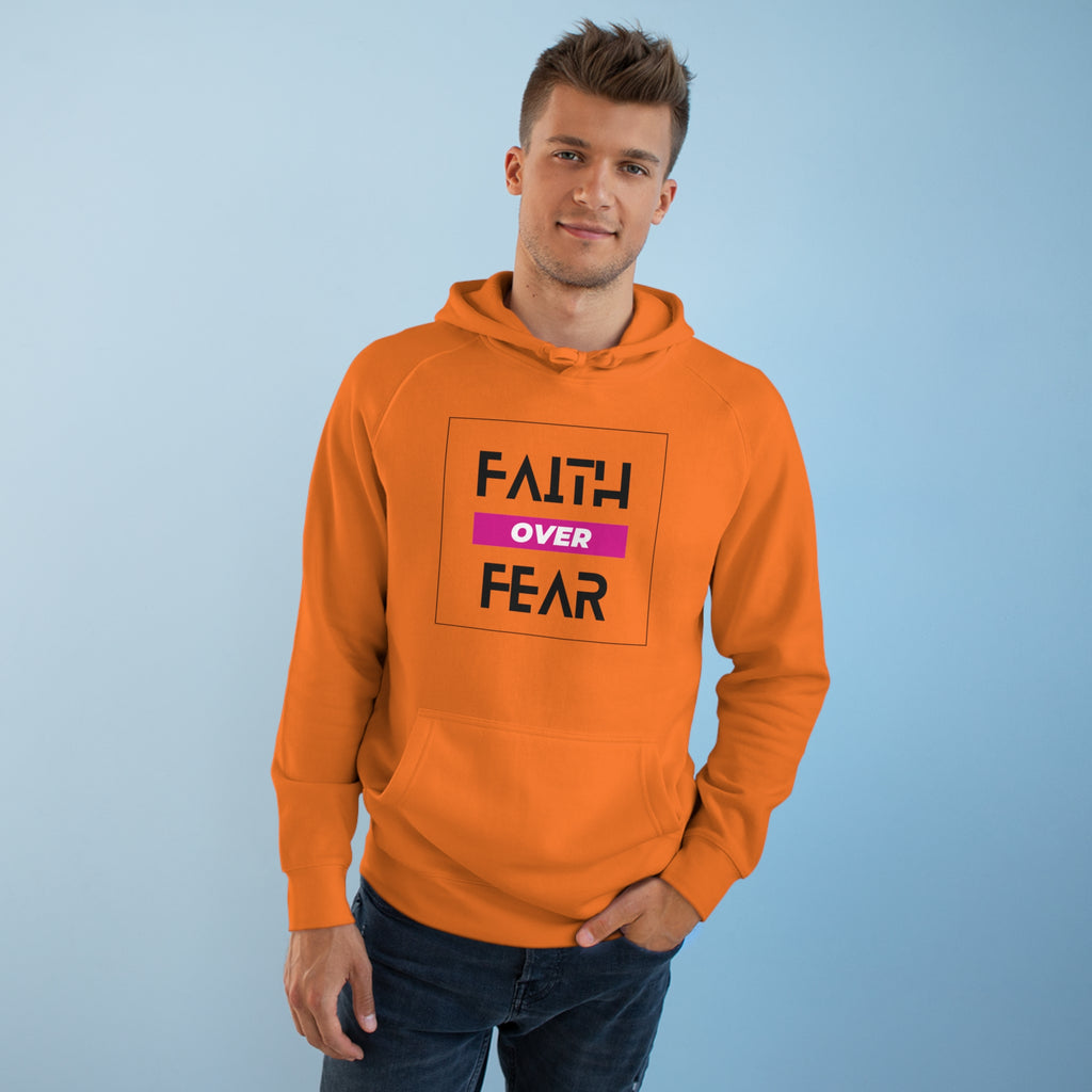 FAITH OVER FEAR Unisex Supply Hoodie I Bold FAITH OVER FEAR Hoodie - Unisex Fit I Comfort and Courage: FAITH OVER FEAR Hoodie I I Stay Strong In FAITH OVER FEAR - Unisex Hoodies