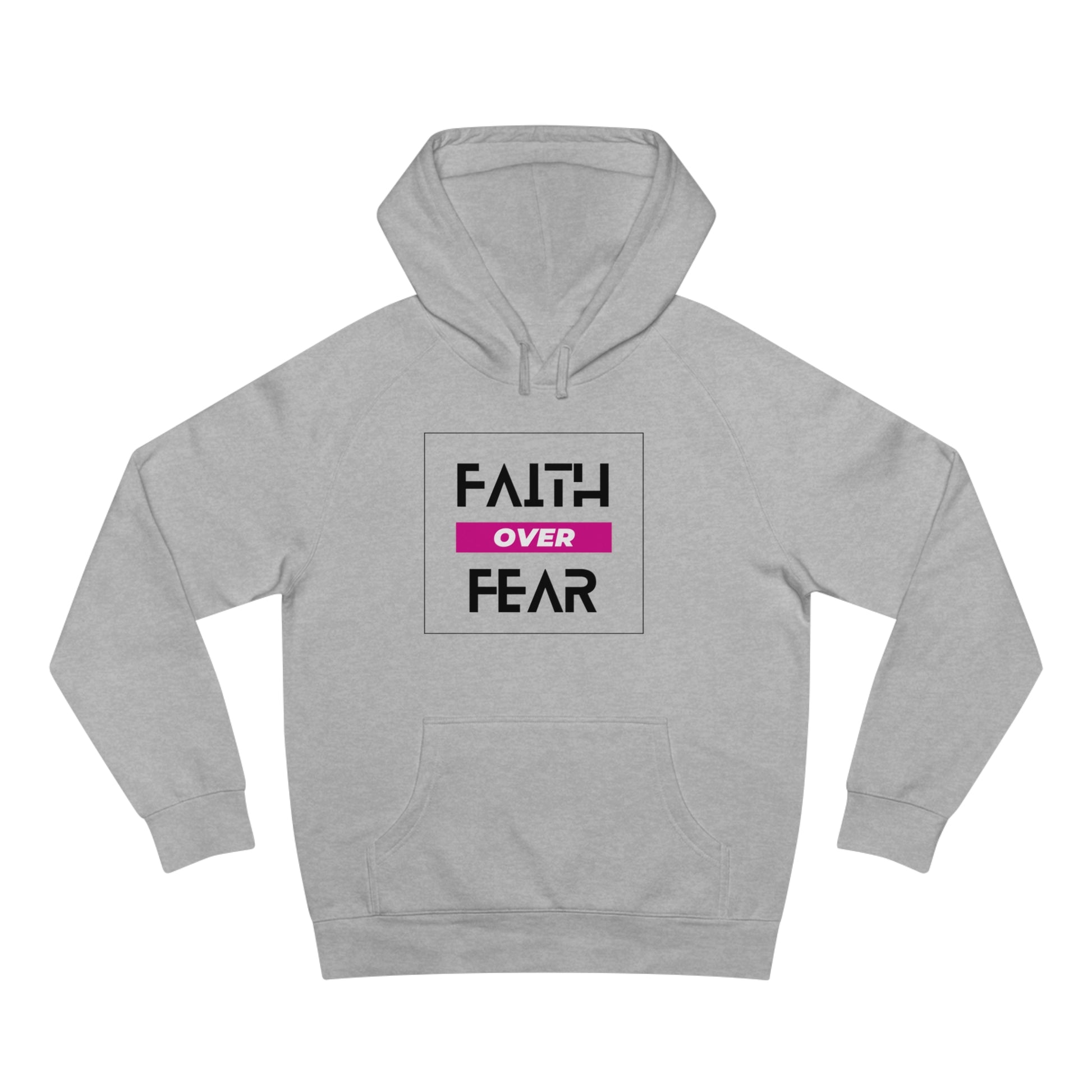FAITH OVER FEAR Unisex Supply Hoodie I Bold FAITH OVER FEAR Hoodie - Unisex Fit I Comfort and Courage: FAITH OVER FEAR Hoodie I I Stay Strong In FAITH OVER FEAR - Unisex Hoodies