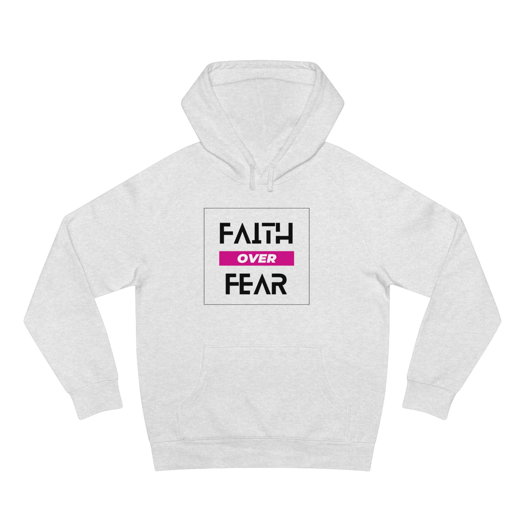 FAITH OVER FEAR Unisex Supply Hoodie I Bold FAITH OVER FEAR Hoodie - Unisex Fit I Comfort and Courage: FAITH OVER FEAR Hoodie I I Stay Strong In FAITH OVER FEAR - Unisex Hoodies
