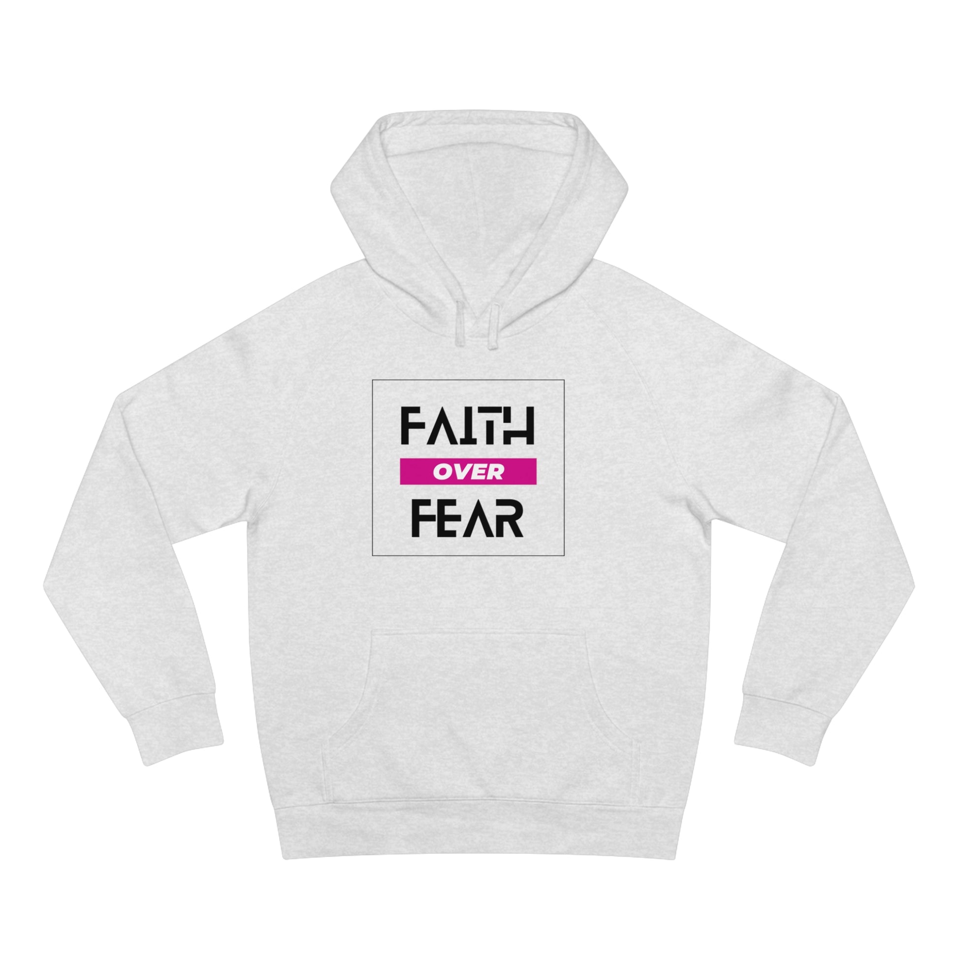 FAITH OVER FEAR Unisex Supply Hoodie I Bold FAITH OVER FEAR Hoodie - Unisex Fit I Comfort and Courage: FAITH OVER FEAR Hoodie I I Stay Strong In FAITH OVER FEAR - Unisex Hoodies