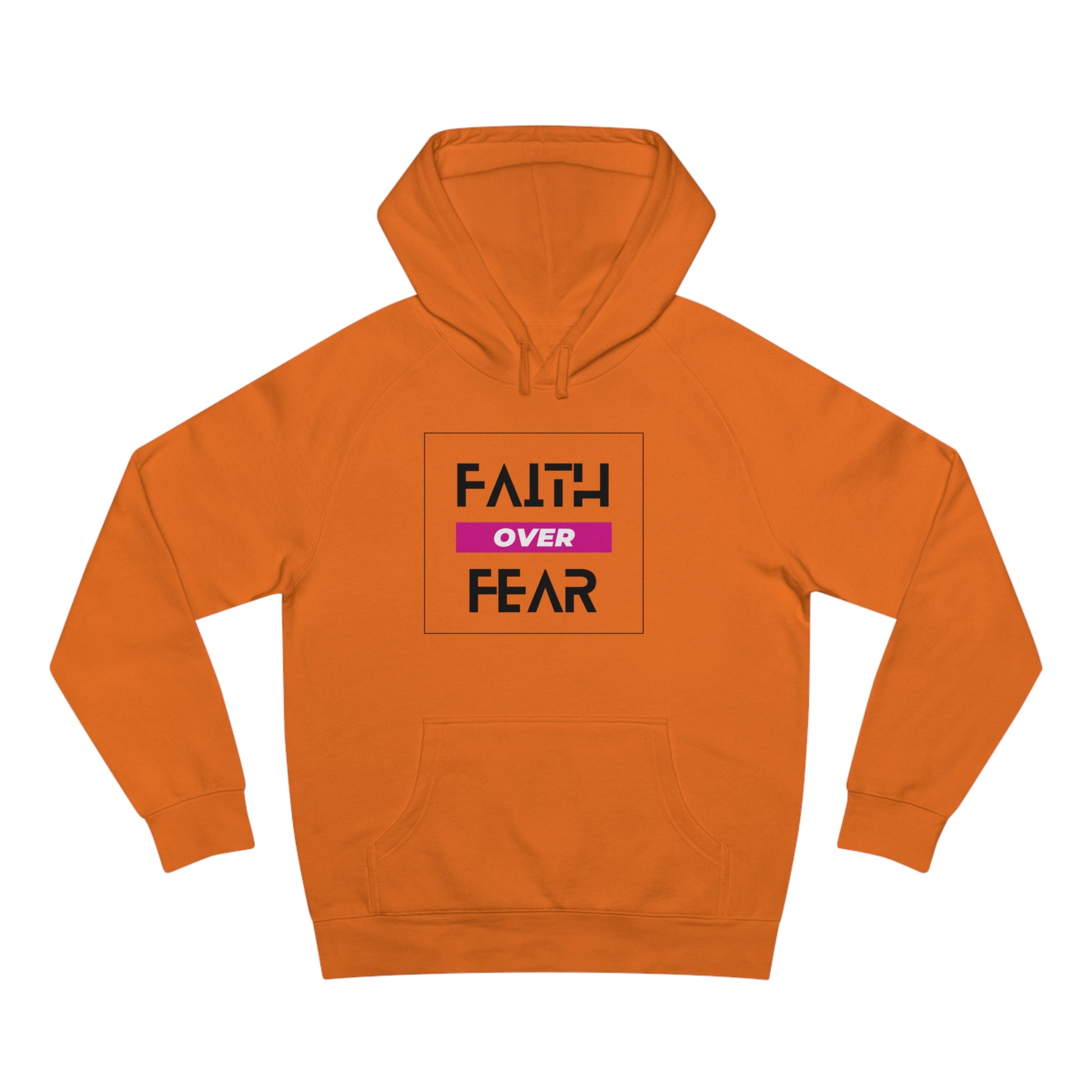 FAITH OVER FEAR Unisex Supply Hoodie I Bold FAITH OVER FEAR Hoodie - Unisex Fit I Comfort and Courage: FAITH OVER FEAR Hoodie I I Stay Strong In FAITH OVER FEAR - Unisex Hoodies