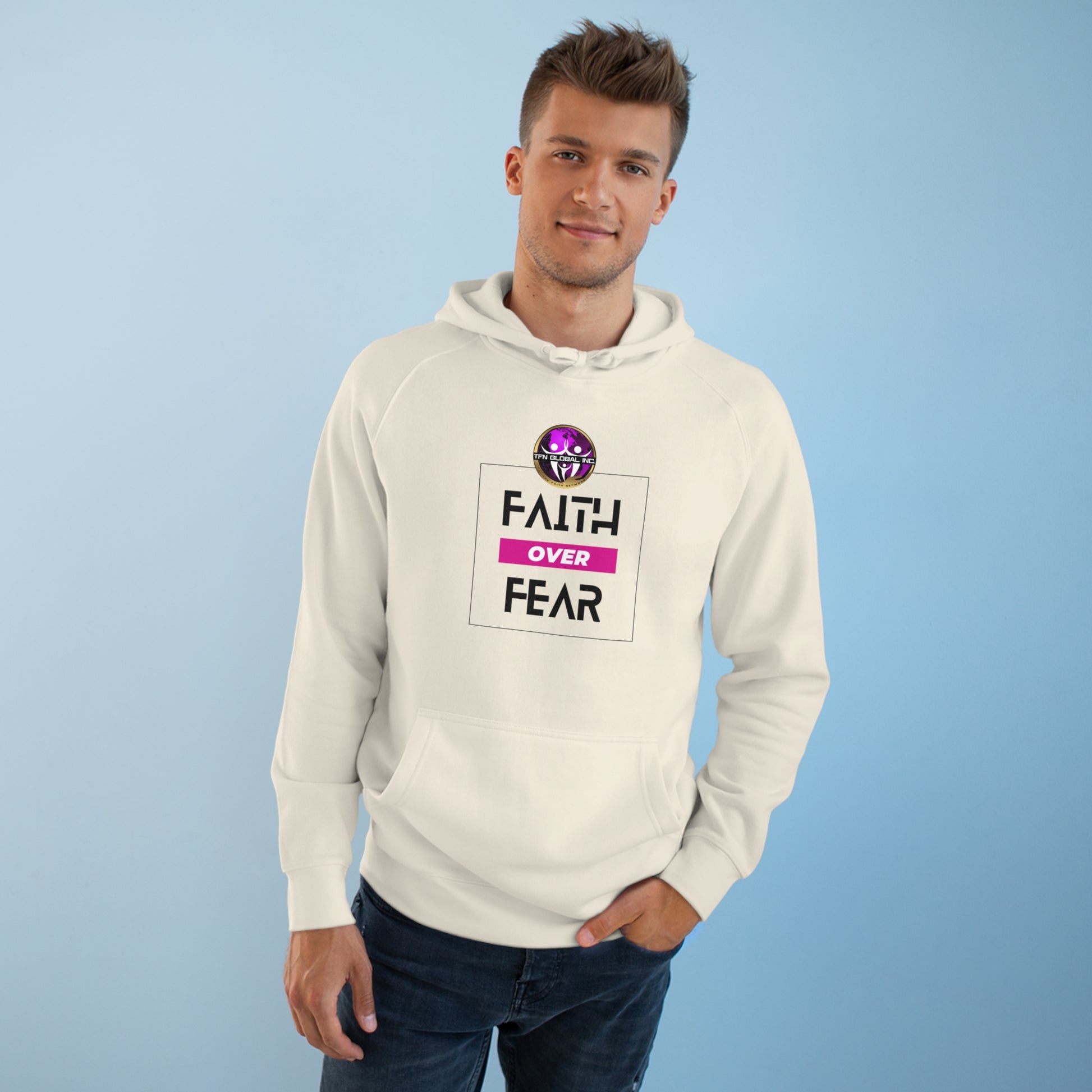 FAITH OVER FEAR Unisex Supply Hoodie I Bold FAITH OVER FEAR Hoodie - Unisex Fit I Comfort and Courage: FAITH OVER FEAR Hoodie I I Stay Strong In FAITH OVER FEAR - Unisex Hoodies