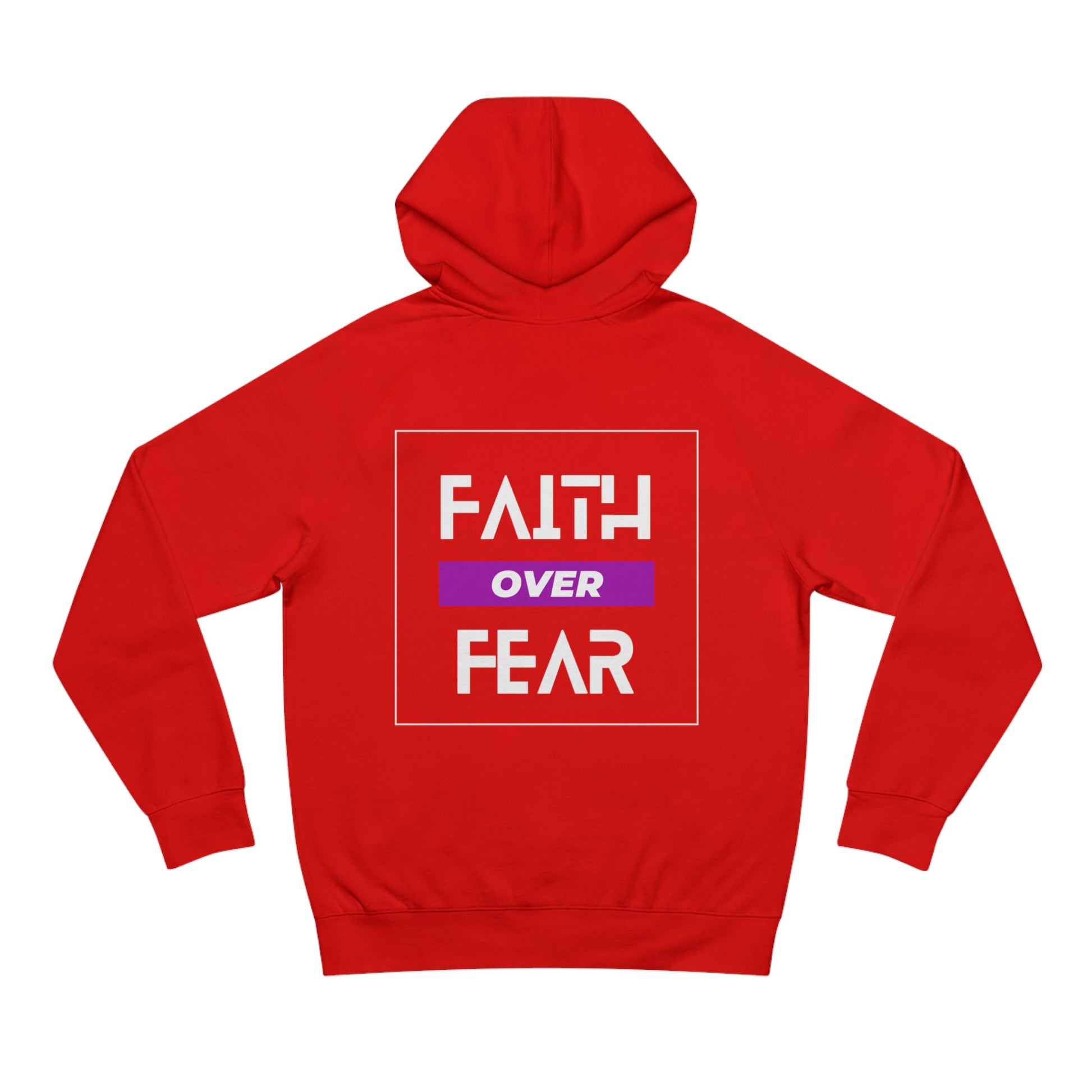 FAITH OVER FEAR Unisex Supply Hoodie I Bold FAITH OVER FEAR Hoodie - Unisex Fit I Comfort and Courage: FAITH OVER FEAR Hoodie I I Stay Strong In FAITH OVER FEAR - Unisex Hoodies