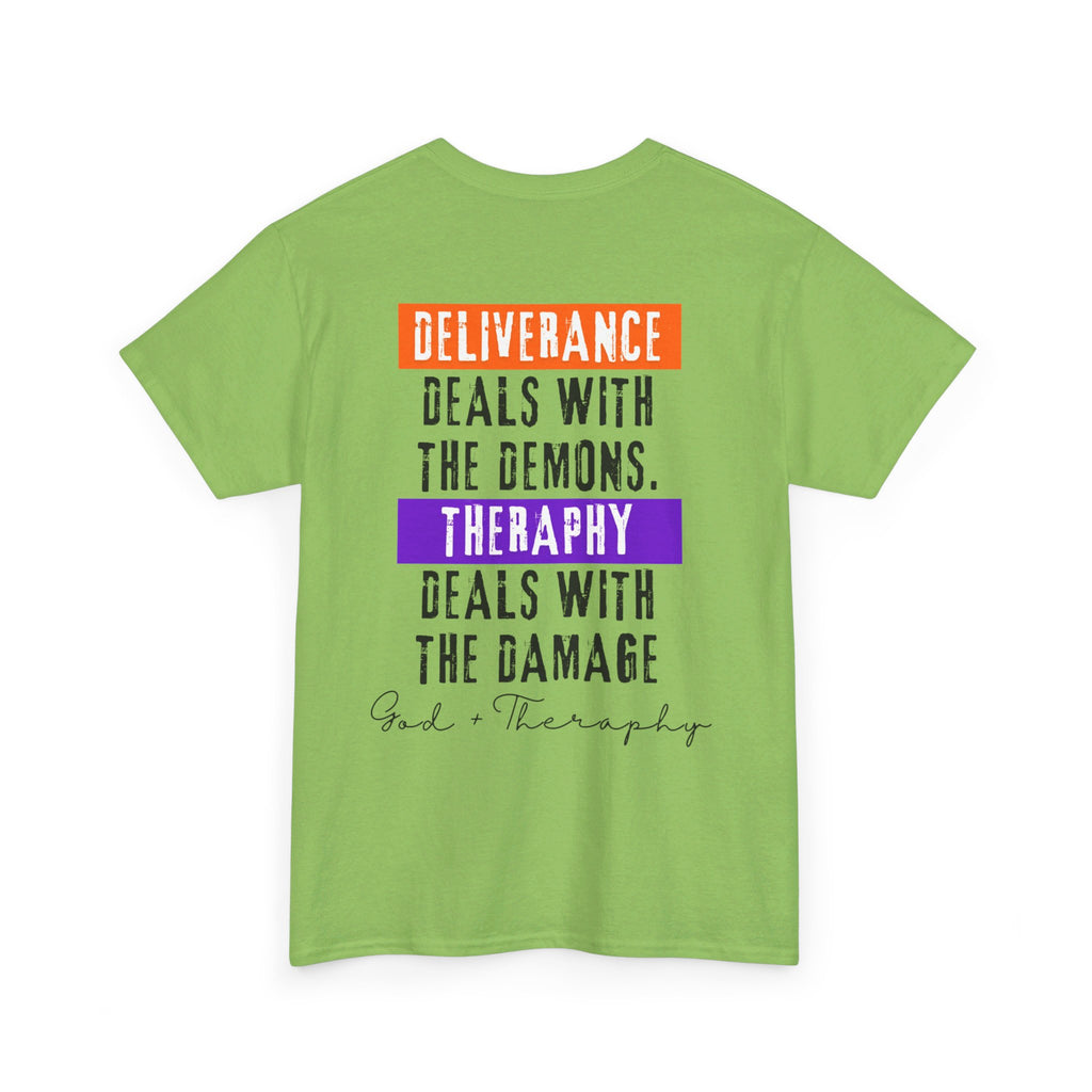God+Theraphy Classic Comfort Unisex Heavy Cotton Tee I Universal Fit Heavy Cotton Tee Imprinted with God+Theraphy