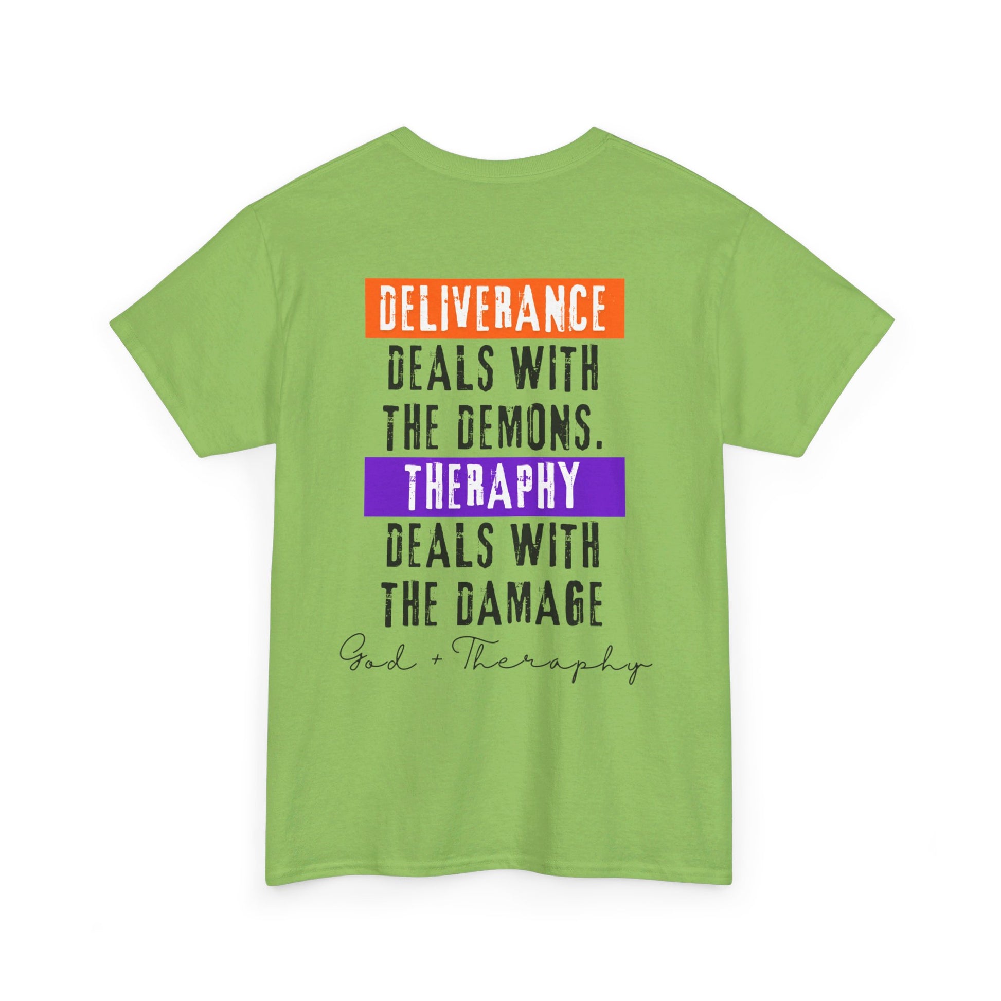 God+Theraphy Classic Comfort Unisex Heavy Cotton Tee I Universal Fit Heavy Cotton Tee Imprinted with God+Theraphy