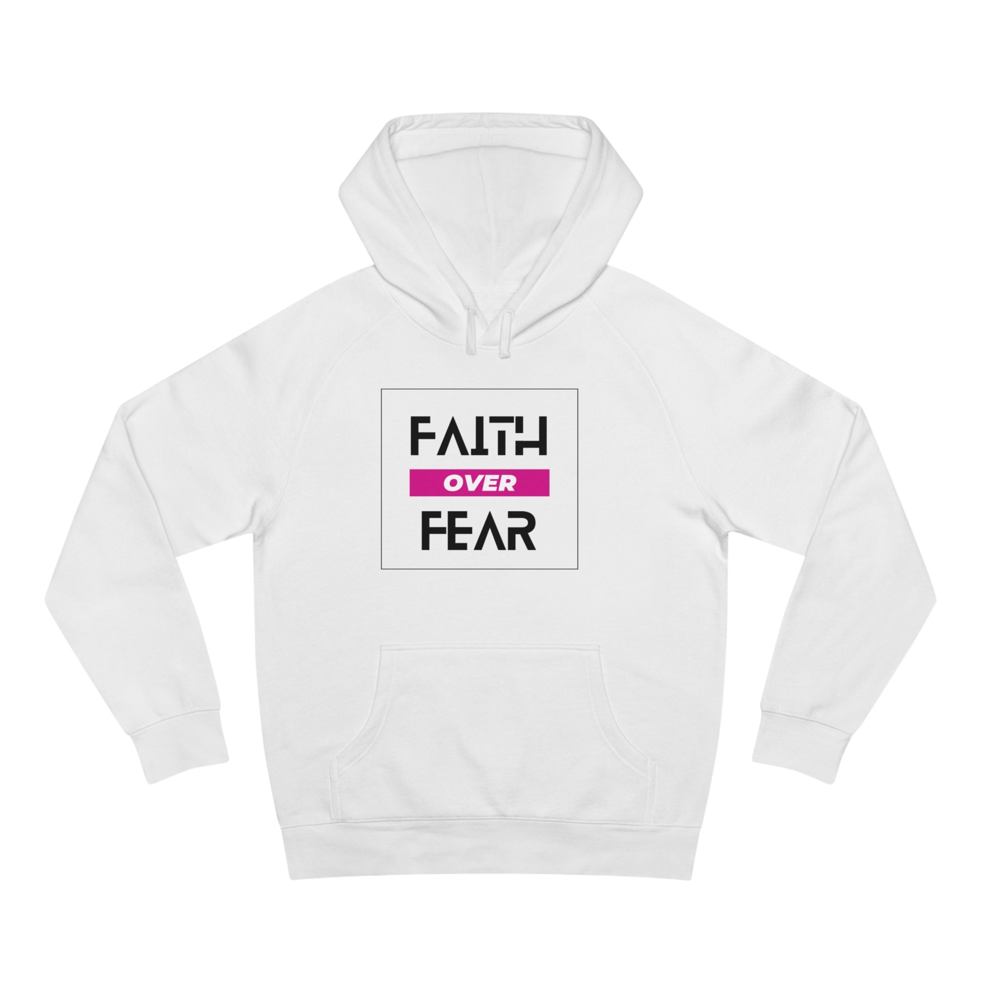 FAITH OVER FEAR Unisex Supply Hoodie I Bold FAITH OVER FEAR Hoodie - Unisex Fit I Comfort and Courage: FAITH OVER FEAR Hoodie I I Stay Strong In FAITH OVER FEAR - Unisex Hoodies