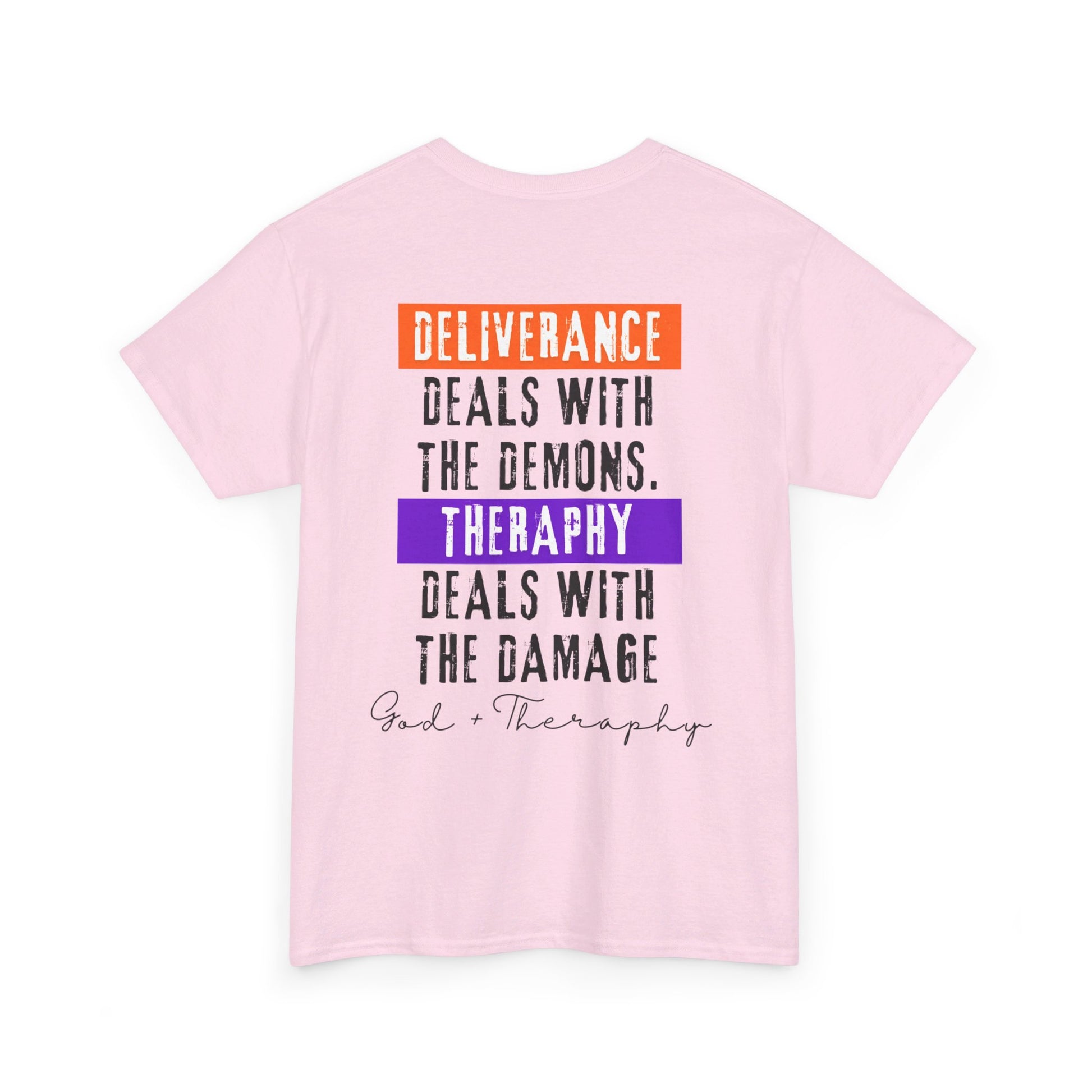 God+Theraphy Classic Comfort Unisex Heavy Cotton Tee I Universal Fit Heavy Cotton Tee Imprinted with God+Theraphy