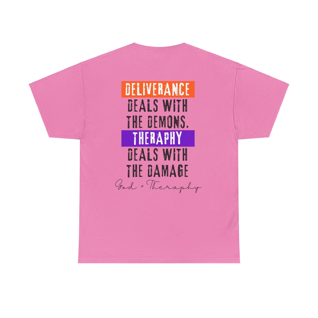 God+Theraphy Classic Comfort Unisex Heavy Cotton Tee I Universal Fit Heavy Cotton Tee Imprinted with God+Theraphy
