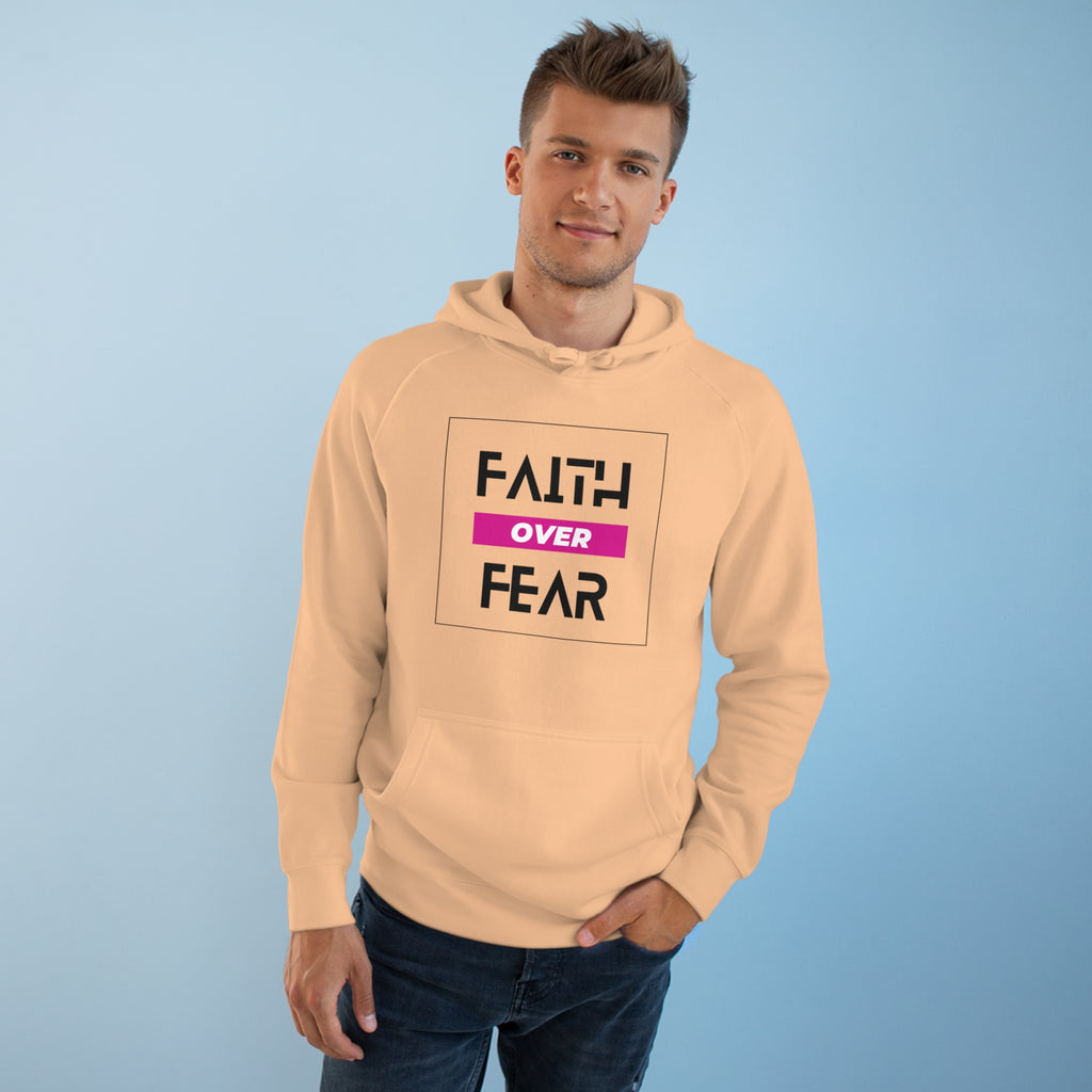 FAITH OVER FEAR Unisex Supply Hoodie I Bold FAITH OVER FEAR Hoodie - Unisex Fit I Comfort and Courage: FAITH OVER FEAR Hoodie I I Stay Strong In FAITH OVER FEAR - Unisex Hoodies