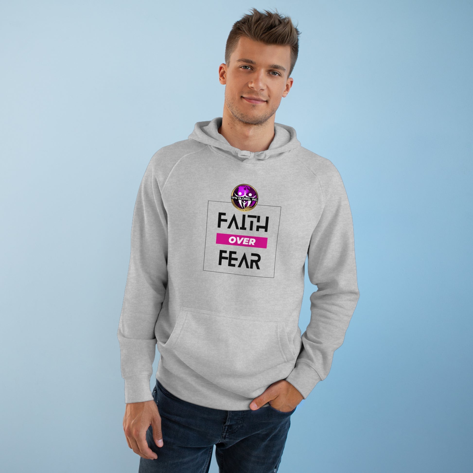 FAITH OVER FEAR Unisex Supply Hoodie I Bold FAITH OVER FEAR Hoodie - Unisex Fit I Comfort and Courage: FAITH OVER FEAR Hoodie I I Stay Strong In FAITH OVER FEAR - Unisex Hoodies