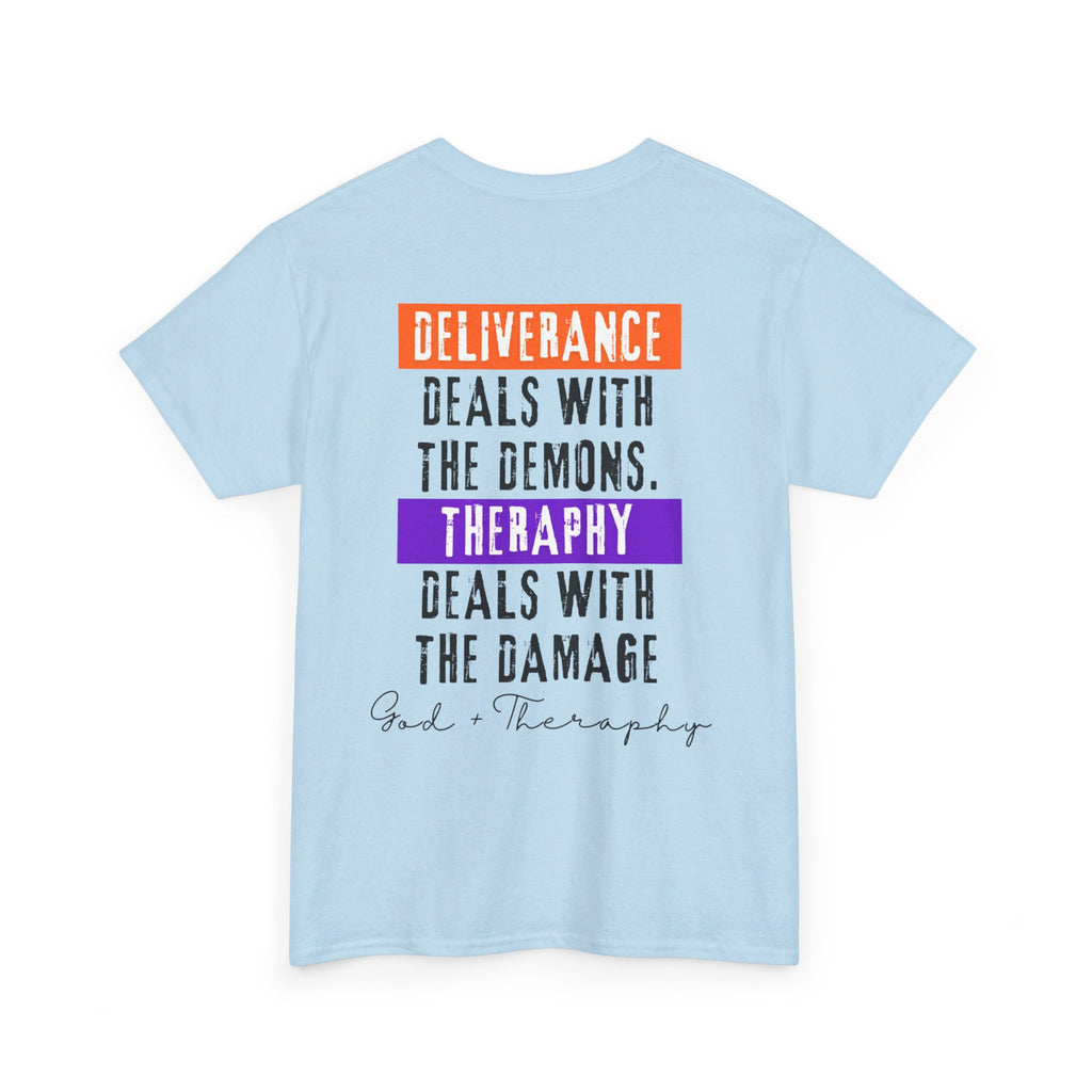 God+Theraphy Classic Comfort Unisex Heavy Cotton Tee I Universal Fit Heavy Cotton Tee Imprinted with God+Theraphy