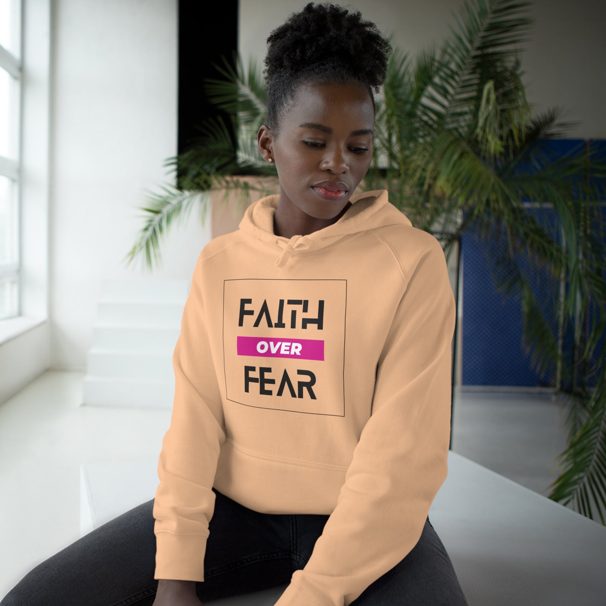 FAITH OVER FEAR Unisex Supply Hoodie I Bold FAITH OVER FEAR Hoodie - Unisex Fit I Comfort and Courage: FAITH OVER FEAR Hoodie I I Stay Strong In FAITH OVER FEAR - Unisex Hoodies