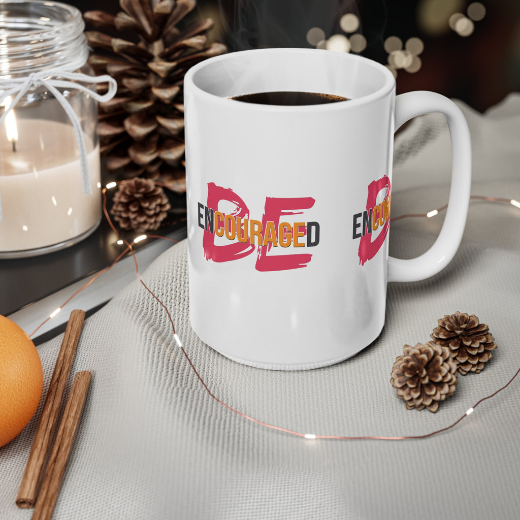 Be Encouraged Elegant Ceramic Coffee Mugs in 11oz & 15oz I Be Encouraged Versatile Ceramic Coffee Cups in 11oz & 15oz Sizes I Be Encouraged Premium Ceramic Coffee Cups, 11oz and 15oz