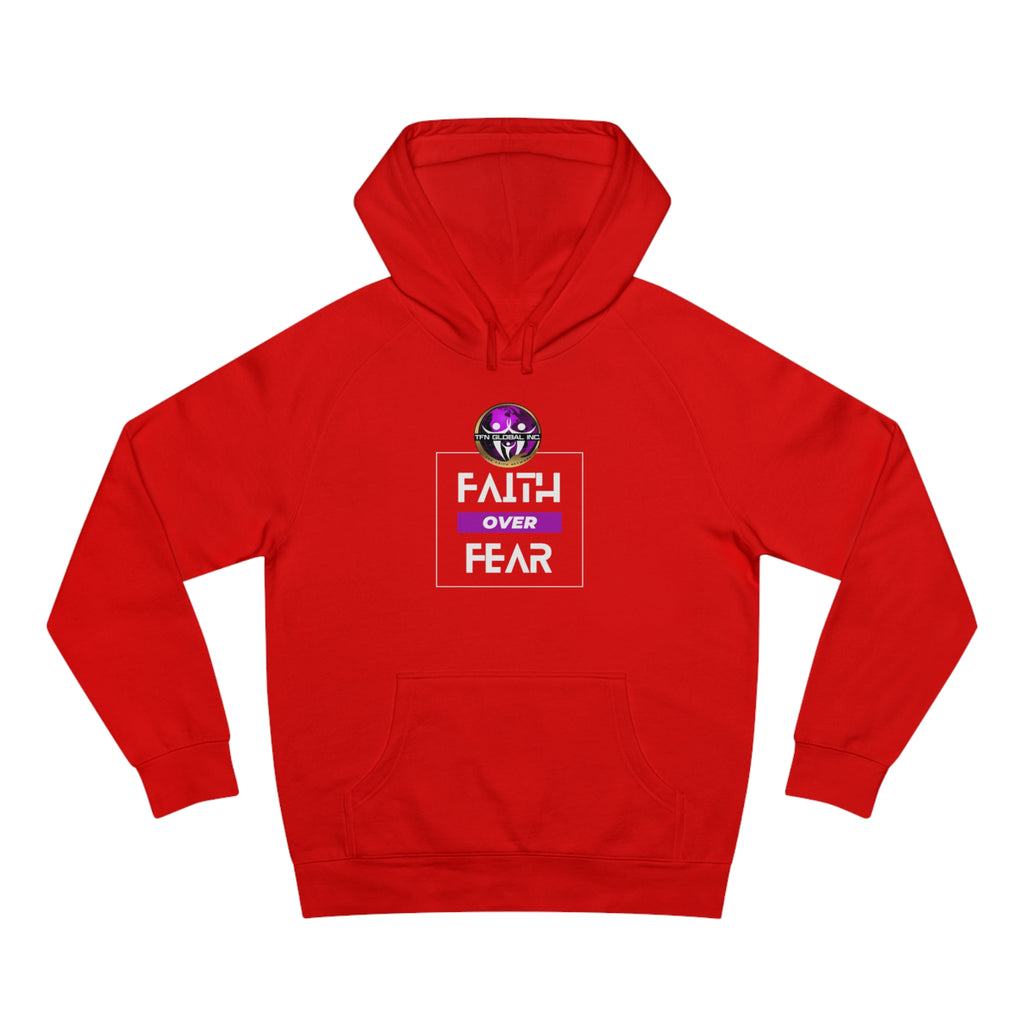 FAITH OVER FEAR Unisex Supply Hoodie I Bold FAITH OVER FEAR Hoodie - Unisex Fit I Comfort and Courage: FAITH OVER FEAR Hoodie I I Stay Strong In FAITH OVER FEAR - Unisex Hoodies