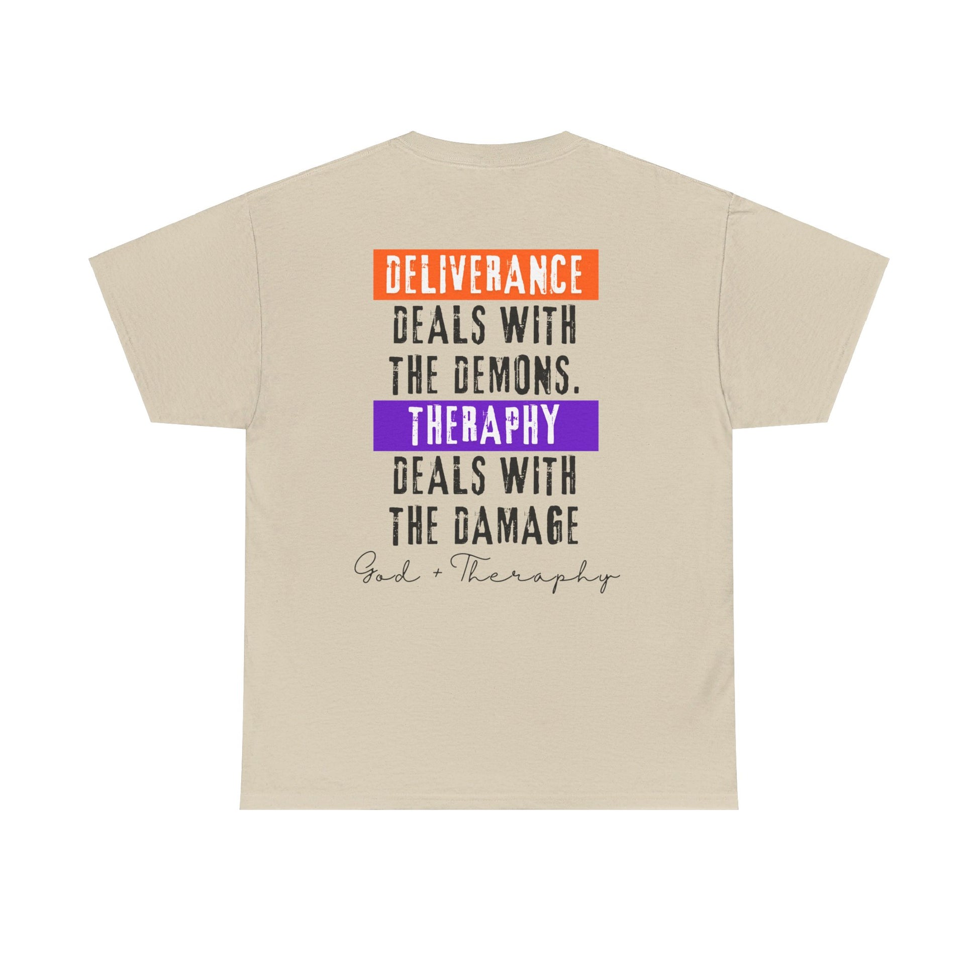 God+Theraphy Classic Comfort Unisex Heavy Cotton Tee I Universal Fit Heavy Cotton Tee Imprinted with God+Theraphy