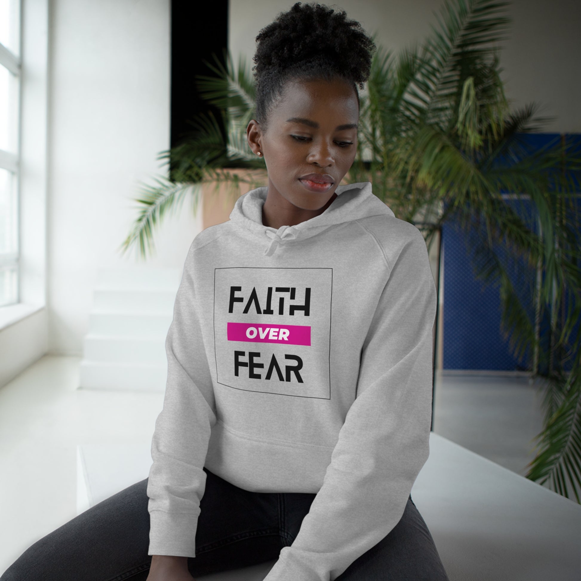FAITH OVER FEAR Unisex Supply Hoodie I Bold FAITH OVER FEAR Hoodie - Unisex Fit I Comfort and Courage: FAITH OVER FEAR Hoodie I I Stay Strong In FAITH OVER FEAR - Unisex Hoodies
