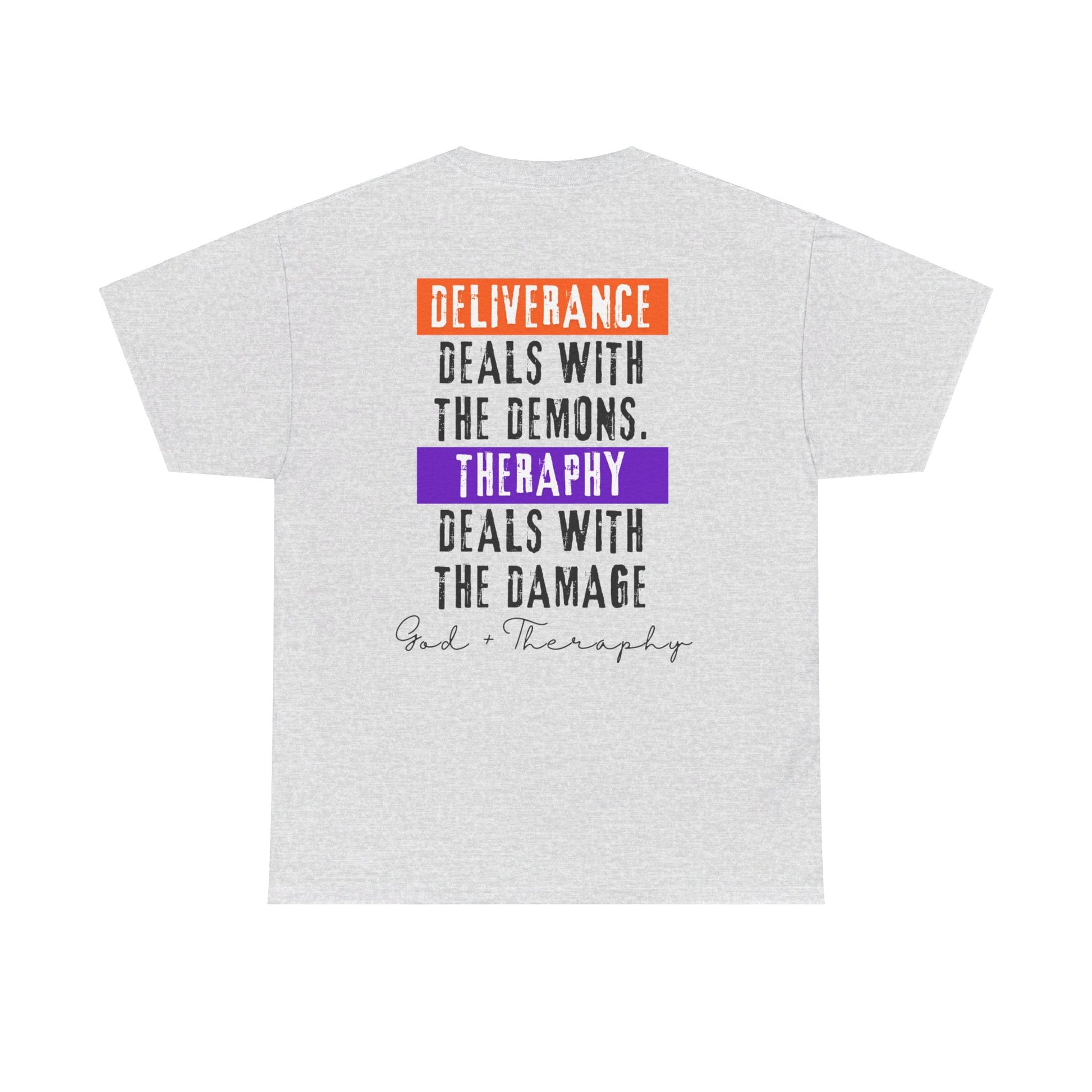 God+Theraphy Classic Comfort Unisex Heavy Cotton Tee I Universal Fit Heavy Cotton Tee Imprinted with God+Theraphy