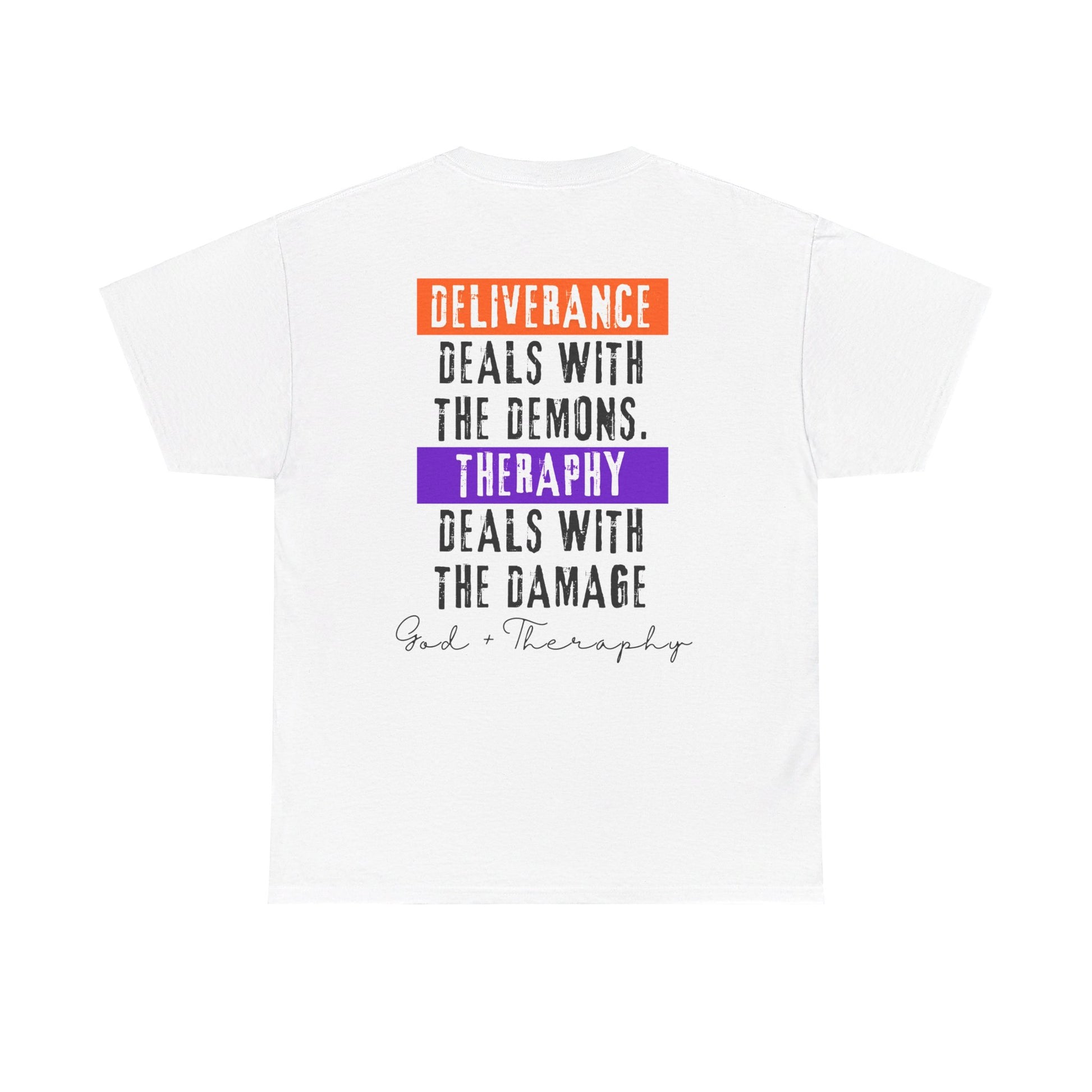 God+Theraphy Classic Comfort Unisex Heavy Cotton Tee I Universal Fit Heavy Cotton Tee Imprinted with God+Theraphy