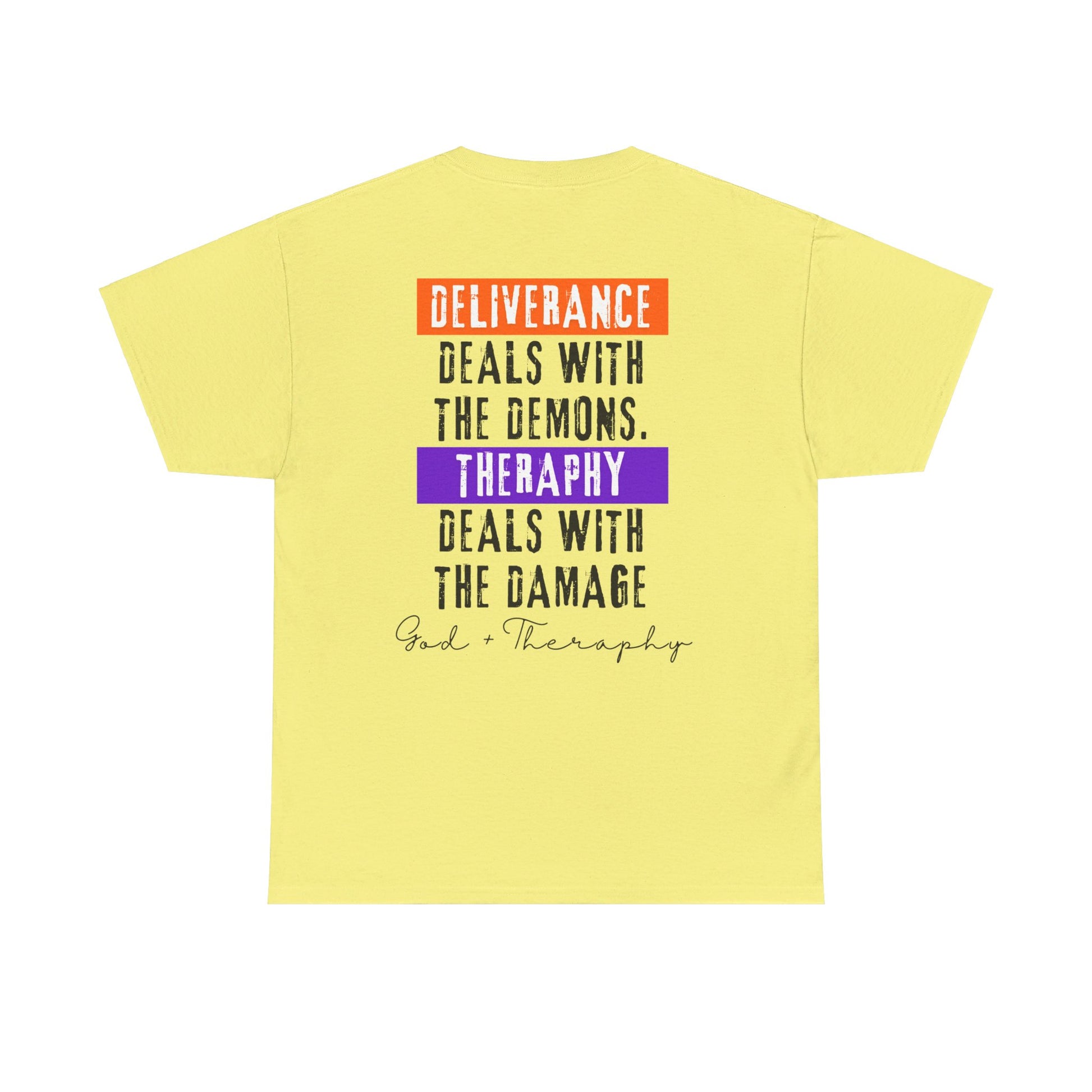 God+Theraphy Classic Comfort Unisex Heavy Cotton Tee I Universal Fit Heavy Cotton Tee Imprinted with God+Theraphy