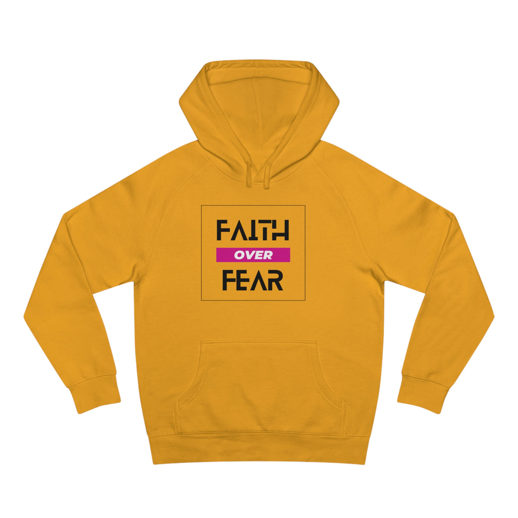 FAITH OVER FEAR Unisex Supply Hoodie I Bold FAITH OVER FEAR Hoodie - Unisex Fit I Comfort and Courage: FAITH OVER FEAR Hoodie I I Stay Strong In FAITH OVER FEAR - Unisex Hoodies