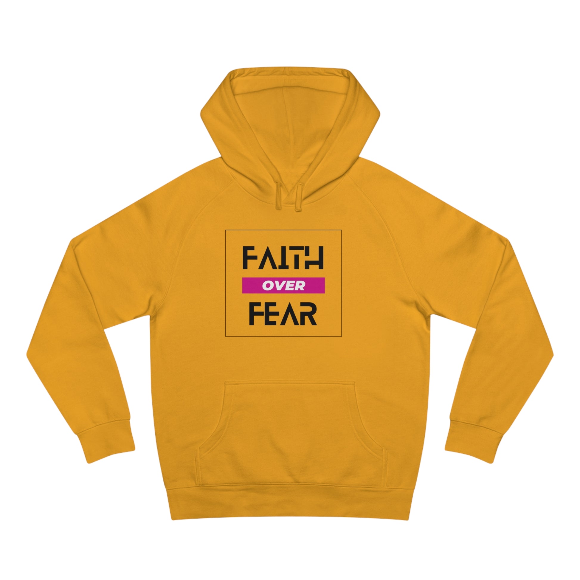 FAITH OVER FEAR Unisex Supply Hoodie I Bold FAITH OVER FEAR Hoodie - Unisex Fit I Comfort and Courage: FAITH OVER FEAR Hoodie I I Stay Strong In FAITH OVER FEAR - Unisex Hoodies