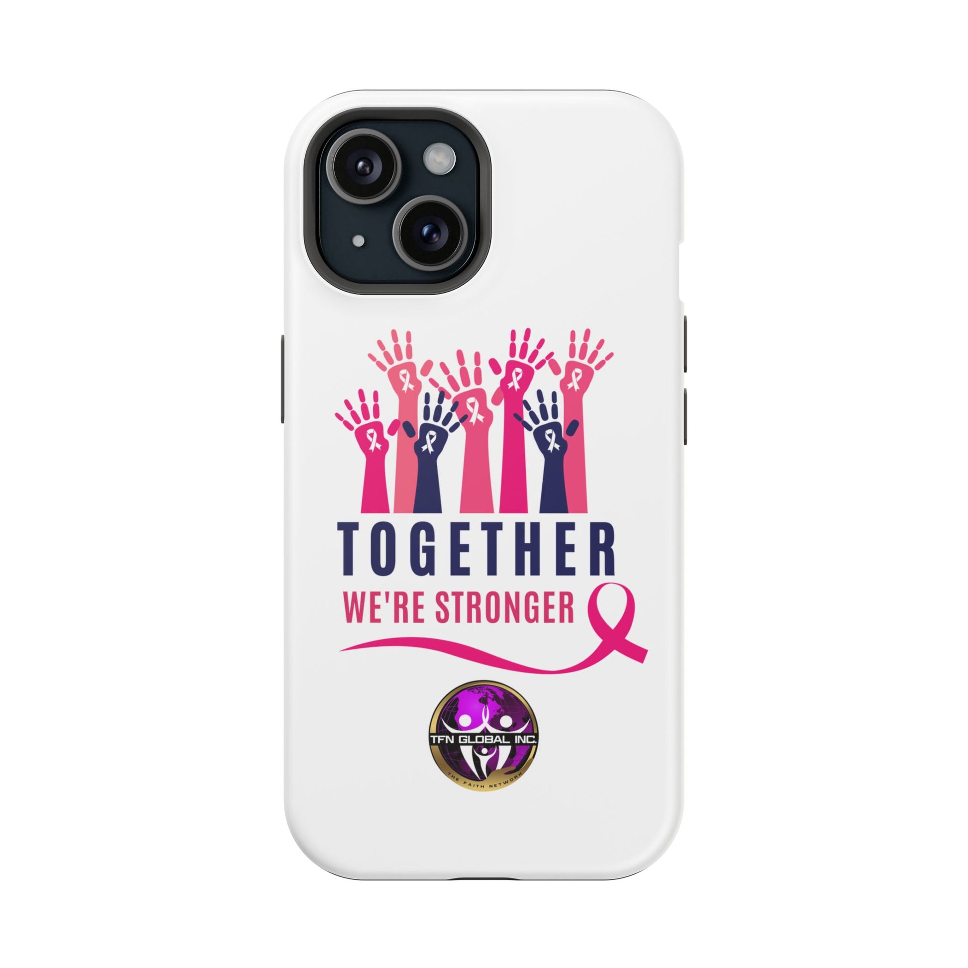 Together We're Stronger" Durable Phone Case - Ultimate Protection for Your Device Resilient I Together We're Stronger Phone Case - Built to Withestand Every Challenge Premium Tough Phone Case with I Together We're Stronger Imprint - Unmatched Durability