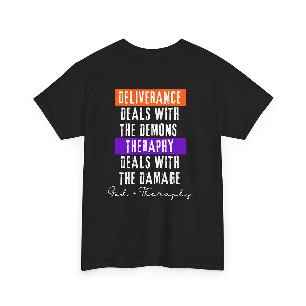 God+Theraphy Classic Comfort Unisex Heavy Cotton Tee I Universal Fit Heavy Cotton Tee Imprinted with God+Theraphy