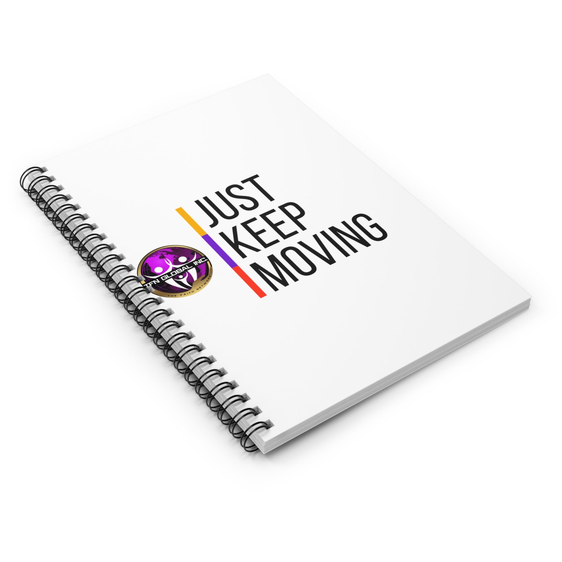 Just Keep Moving Spiral Notebook - Ruled Line Inspirational "Just Keep Moving" Spiral Notebook - Ruled