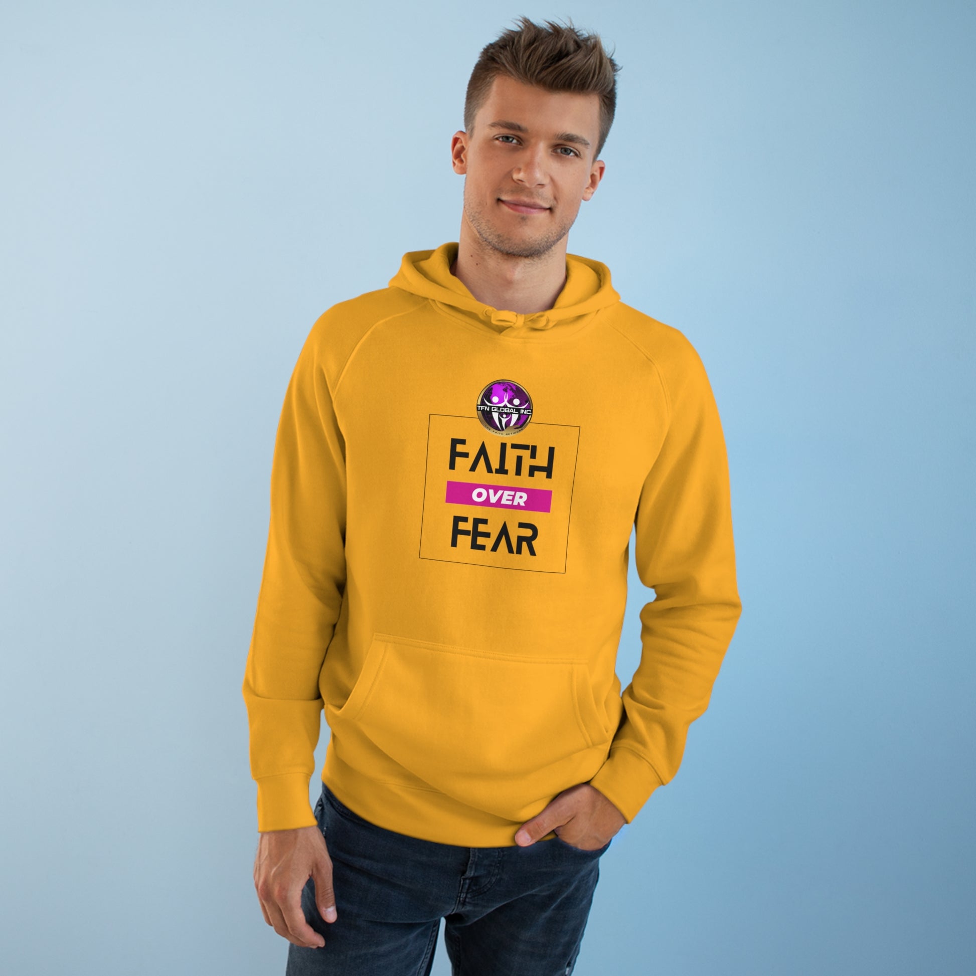 FAITH OVER FEAR Unisex Supply Hoodie I Bold FAITH OVER FEAR Hoodie - Unisex Fit I Comfort and Courage: FAITH OVER FEAR Hoodie I I Stay Strong In FAITH OVER FEAR - Unisex Hoodies