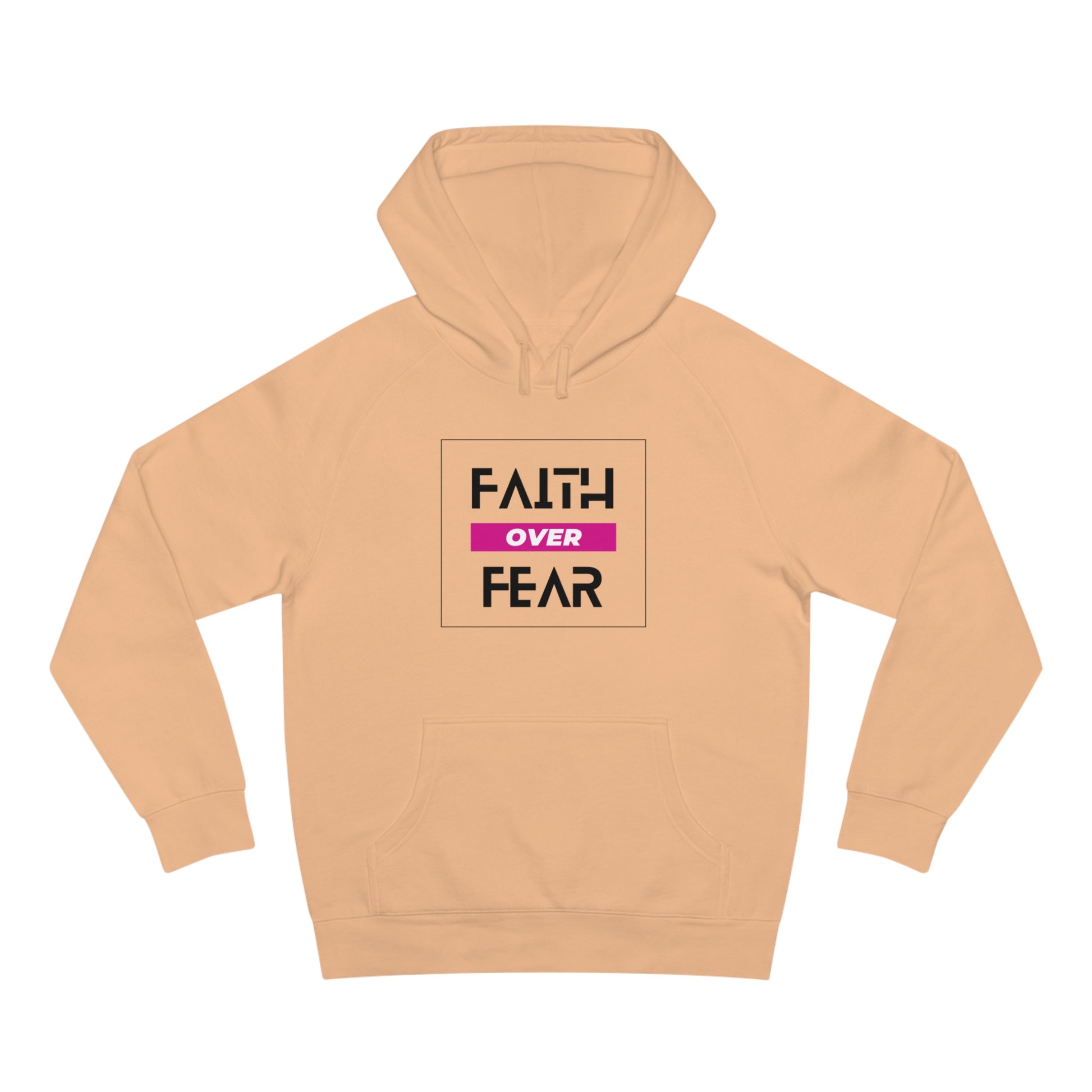 FAITH OVER FEAR Unisex Supply Hoodie I Bold FAITH OVER FEAR Hoodie - Unisex Fit I Comfort and Courage: FAITH OVER FEAR Hoodie I I Stay Strong In FAITH OVER FEAR - Unisex Hoodies