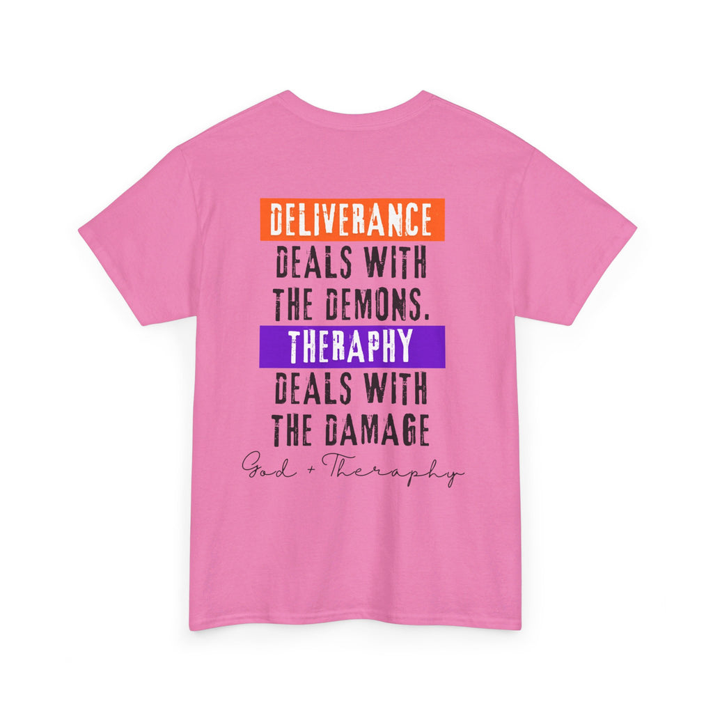 God+Theraphy Classic Comfort Unisex Heavy Cotton Tee I Universal Fit Heavy Cotton Tee Imprinted with God+Theraphy