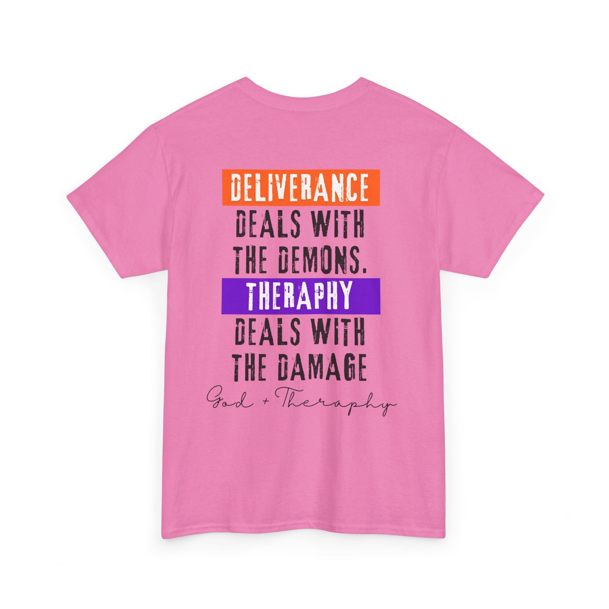 God+Theraphy Classic Comfort Unisex Heavy Cotton Tee I Universal Fit Heavy Cotton Tee Imprinted with God+Theraphy