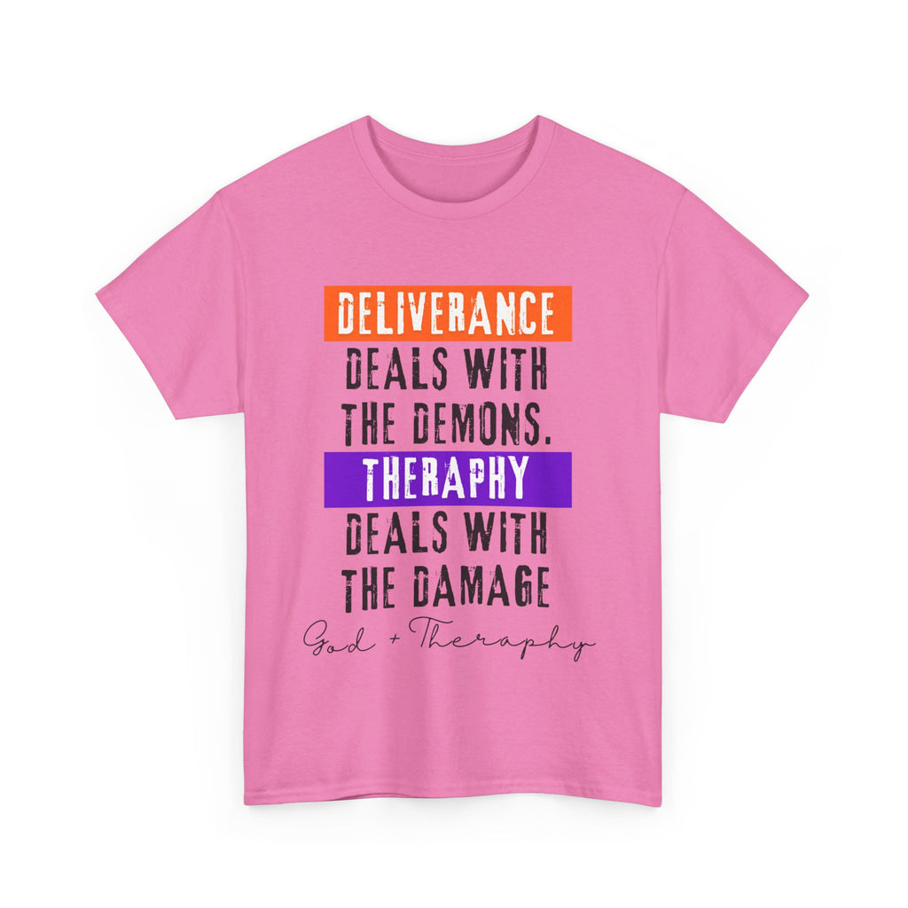 God+Theraphy Classic Comfort Unisex Heavy Cotton Tee I Universal Fit Heavy Cotton Tee Imprinted with God+Theraphy